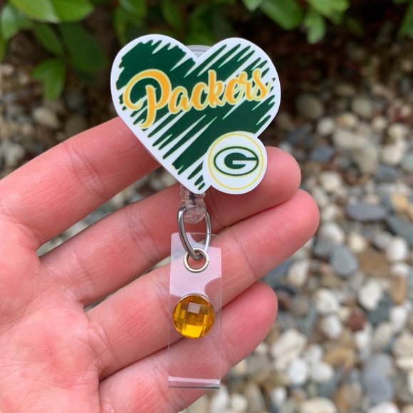 Green Bay Packers Retracrable Badge Reel - Picture 2 of 6